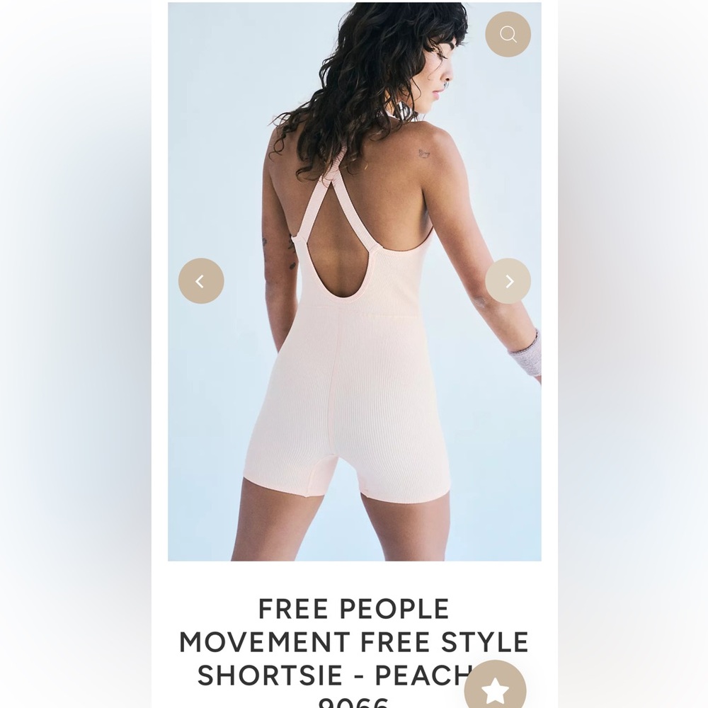 FREE PEOPLE MOVEMENT FREE STYLE SHORTSIE - PEACHES
